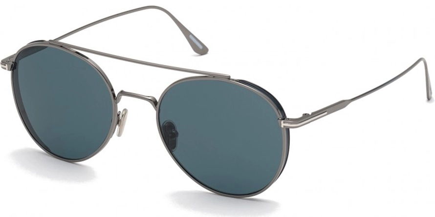 משקפי שמש טום פורד יוניסקס Declan FT0826 כסף עגולות