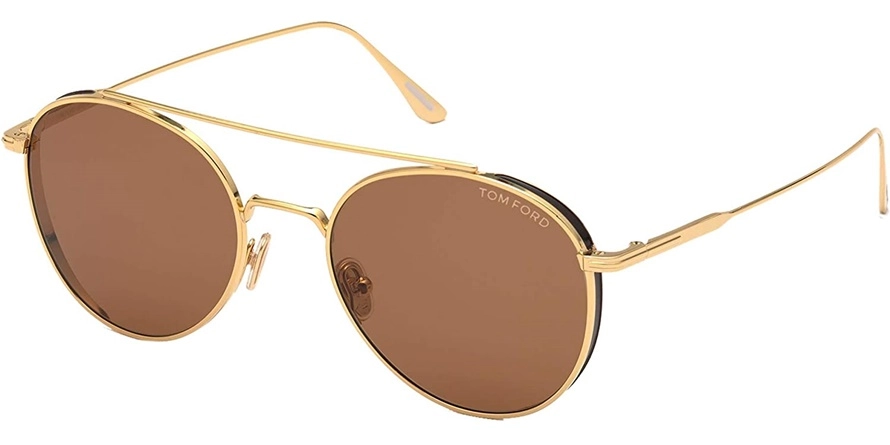 משקפי שמש טום פורד יוניסקס Declan FT0826 זהב עגולות