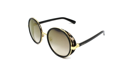 משקפי שמש ג'ימי צ'ו לנשים ANDIE/N/S זהב, שחור עגולות