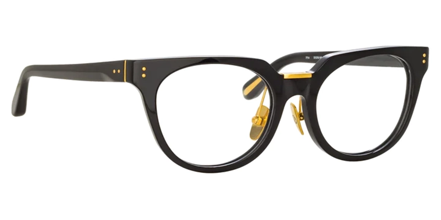 משקפי ראיה לינדה פארו יוניסקס Delphine 7747 LFL/1323 מבריק, שחור עגולות