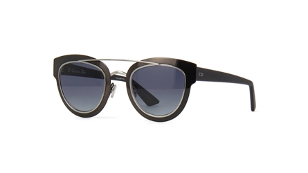 משקפי שמש כריסטיאן דיור יוניסקס DIOR CHROMIC כסף, שחור עגולות