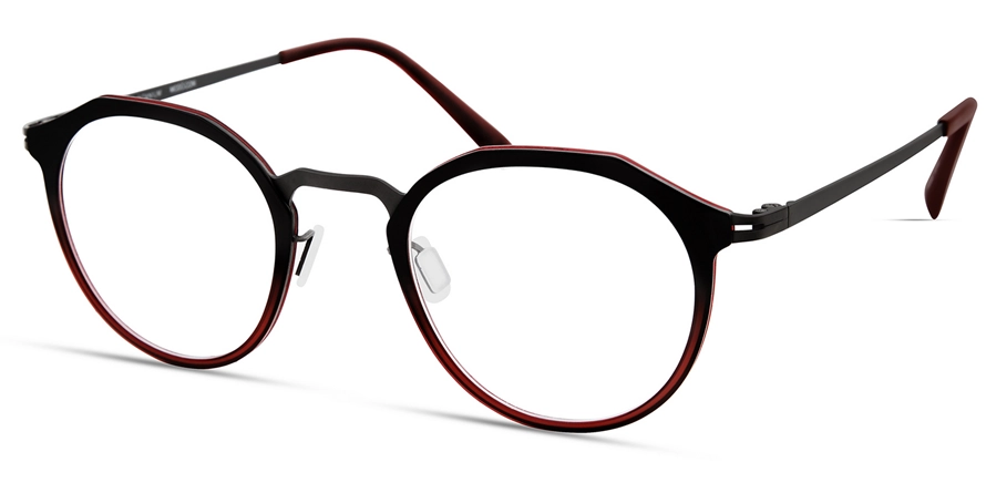 משקפי ראיה מודו יוניסקס 4086 אדום, שחור עגולות