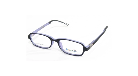 משקפי ילדים ראיה קיו יו יוניסקס 7106 שחור, סגול אובאליות, עגולות