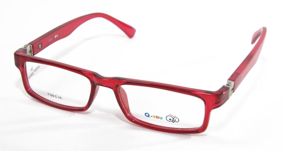 משקפי ילדים ראיה קיו יו יוניסקס 7109 ורוד אובאליות, מרובעות