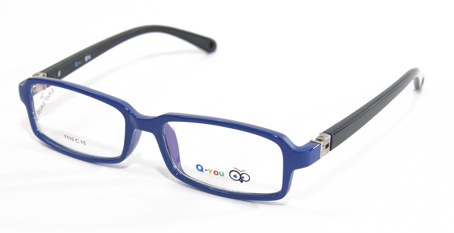 משקפי ילדים ראיה קיו יו יוניסקס 7110 כחול, שחור