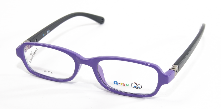 משקפי ילדים ראיה קיו יו יוניסקס 7111 שחור, סגול