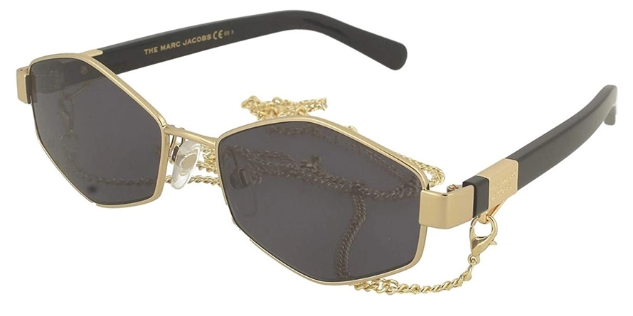 משקפי שמש מארק ג'ייקובס יוניסקס MARC 496/S זהב, שחור מתומן, עגולות