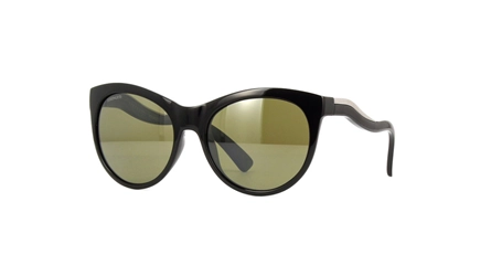 משקפי שמש סרנגטי לגברים VALENTINA מבריק, שחור עגולות