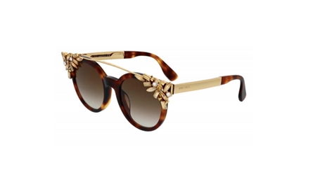 משקפי שמש ג'ימי צ'ו לנשים VIVY/S VIVY/S זהב, מנומר חתולי, עגולות