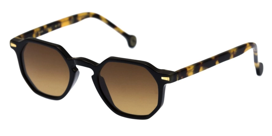 משקפי שמש קימי יוניסקס ALAIN חום, מבריק, מנומר משושה, עגולות