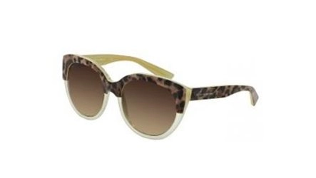 משקפי שמש דולצ'ה גבנה לנשים DG 4259 צהוב עגולות