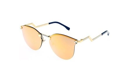 משקפי שמש פנדי לנשים IRIDIA FF 0040/S זהב, כחול, לבן חתולי, עגולות