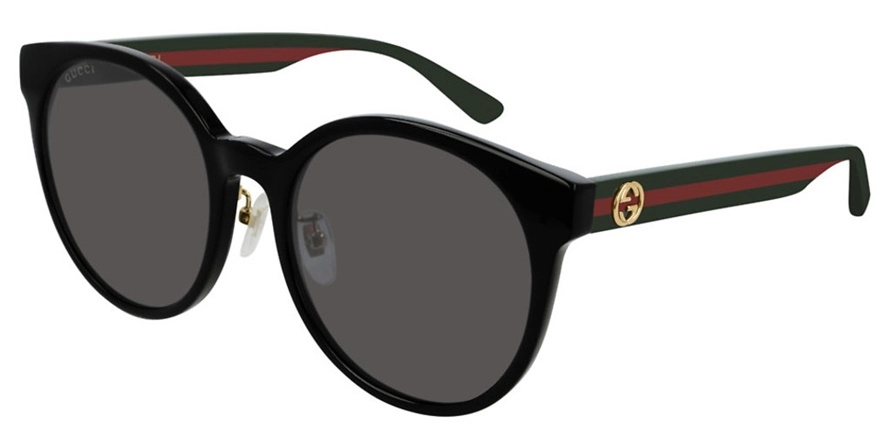 משקפי שמש גוצ'י יוניסקס GG0416SK אדום, ירוק, מבריק, שחור עגולות