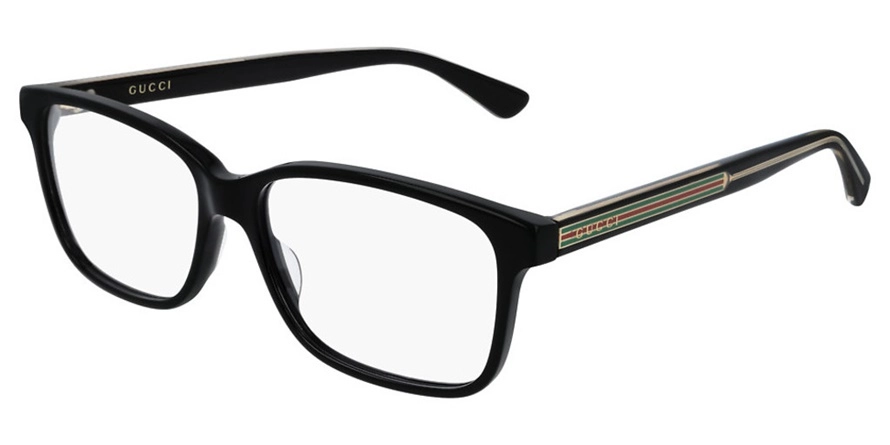 משקפי ראיה גוצ'י לנשים GG0530O זהב, שחור מרובעות