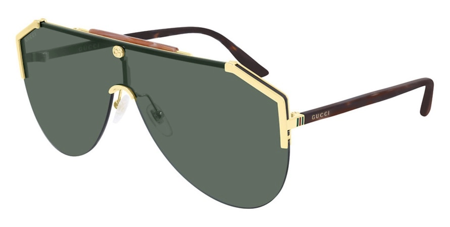 משקפי שמש גוצ'י יוניסקס GG0584S זהב, מנומר מרובעות