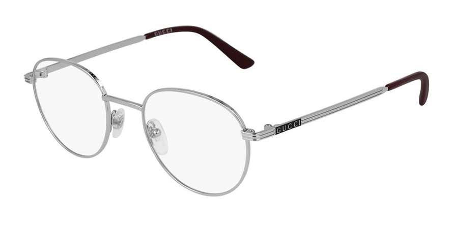 משקפי ראיה גוצ'י יוניסקס GG0835O בורדו, כסף עגולות