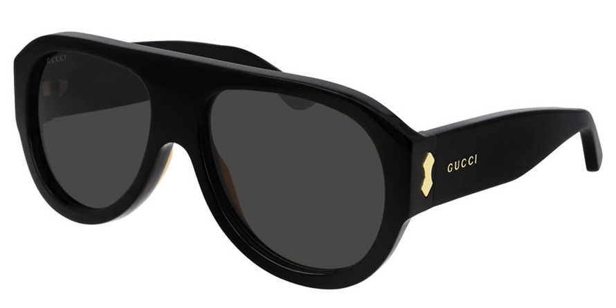 משקפי שמש גוצ'י יוניסקס GG0668S שחור טייסים