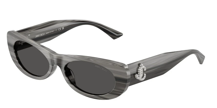 משקפי שמש ג'ימי צ'ו לנשים JC5038BU שחור אובאליות