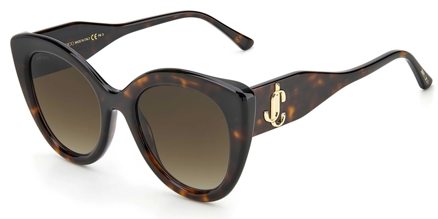 משקפי שמש ג'ימי צ'ו לנשים LEONE/S חום, מנומר עגולות