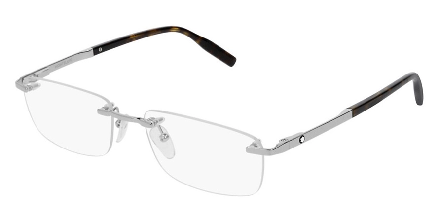 משקפי ראיה מונטבלאנק יוניסקס MB0023O כסף, מנומר מרובעות