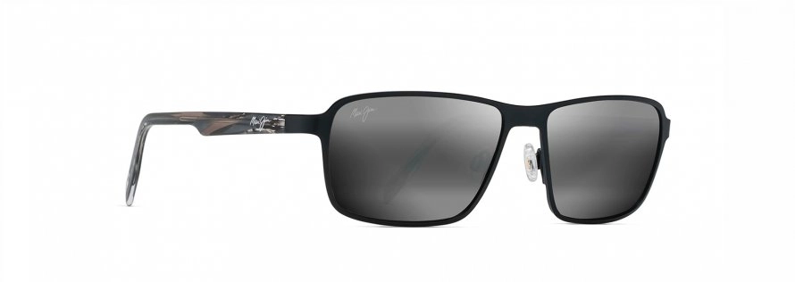 משקפי שמש מאווי ג'ים יוניסקס Glass Beach 748 שחור מלבניות