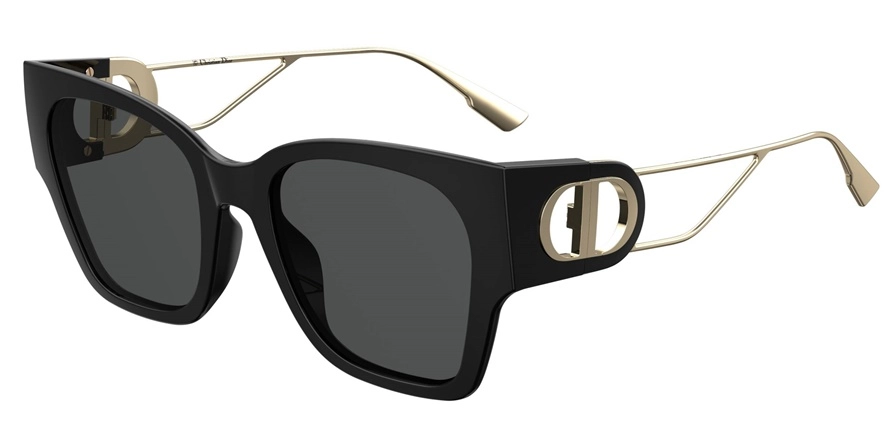 משקפי שמש כריסטיאן דיור לנשים MONTAIGNE1 זהב, מבריק, שחור מרובעות