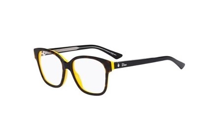 משקפי ראיה כריסטיאן דיור לנשים MONTAIGNE 8 מנומר, צהוב מרובעות
