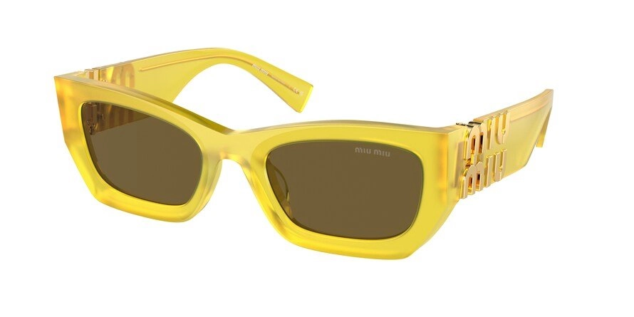 משקפי שמש מיו מיו לנשים SMU 09W צהוב מלבניות