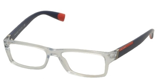 משקפי ראיה פראדה ספורט יוניסקס VPS 03C שקוף, כחול מרובעות