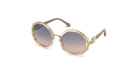 משקפי שמש רוברטו קוואלי יוניסקס Massarosa 1076 בז', ורוד עגולות