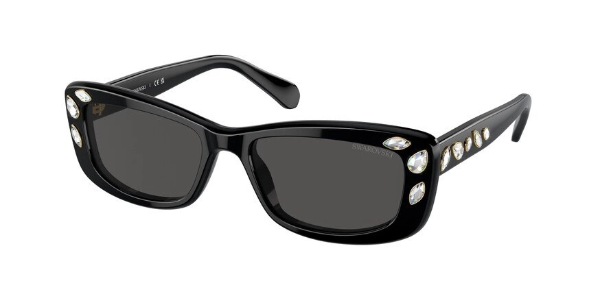 משקפי שמש סברובסקי לנשים SK6008 שחור מלבניות
