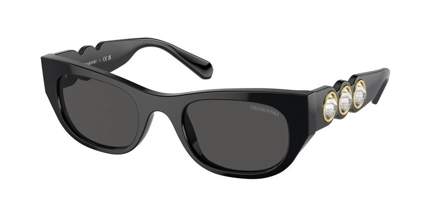 משקפי שמש סברובסקי לנשים SK6022 שחור מלבניות