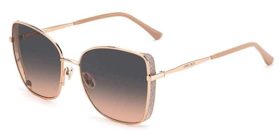 משקפי שמש ג'ימי צ'ו לנשים ALEXIS/S זהב חתולי, מרובעות