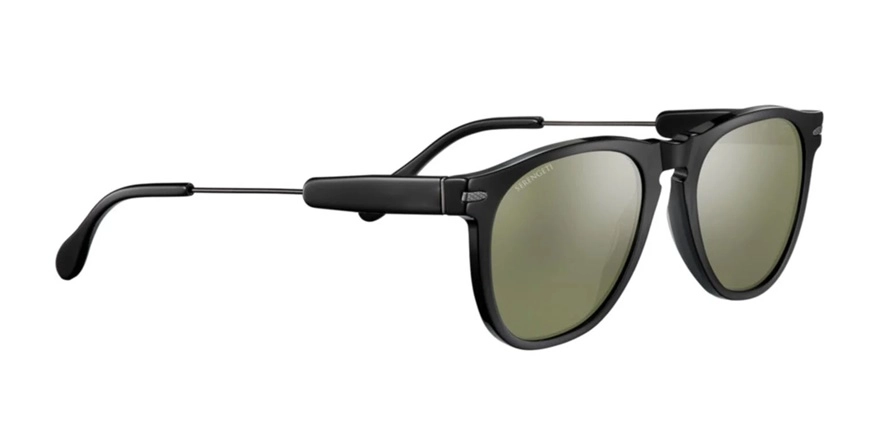 משקפי שמש סרנגטי יוניסקס AMBOY מבריק, שחור עגולות