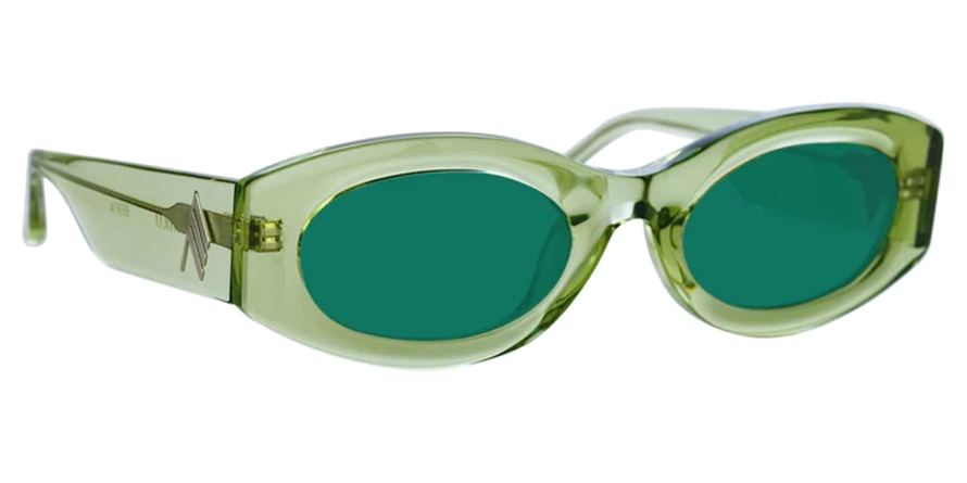 משקפי שמש לינדה פארו דה אטיקו יוניסקס THE ATTICO - BERTA 8233 ATTICO38 ירוק, מבריק, שקוף עגולות