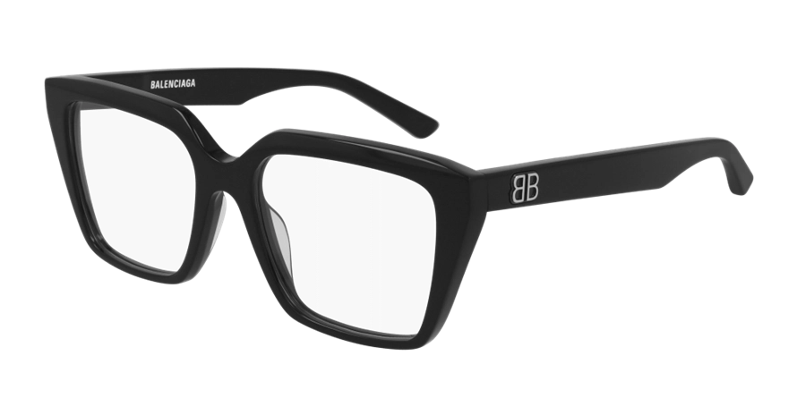 משקפי ראיה בלנסיאגה יוניסקס BB0130O מבריק, שחור מרובעות