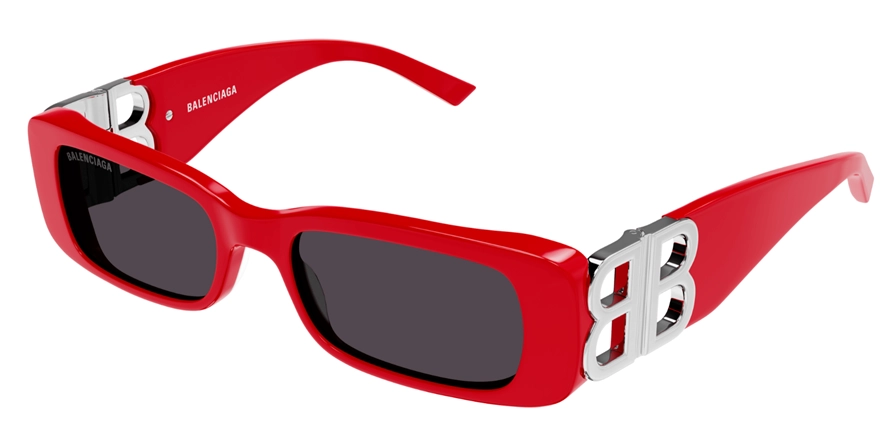 משקפי שמש בלנסיאגה לנשים BB0096S אדום, כסף, מבריק מרובעות