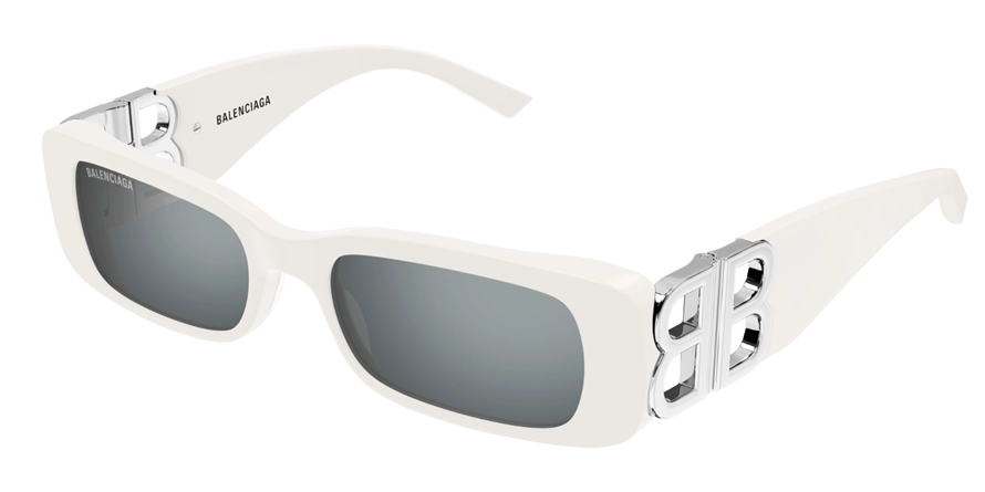 משקפי שמש בלנסיאגה לנשים BB0096S כסף, לבן, מבריק מרובעות