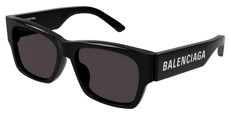 משקפי שמש בלנסיאגה יוניסקס BB0262SA מבריק, שחור מרובעות