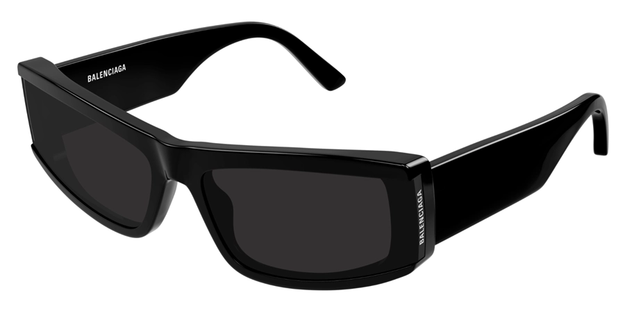 משקפי שמש בלנסיאגה יוניסקס BB0301S מבריק, שחור מרובעות