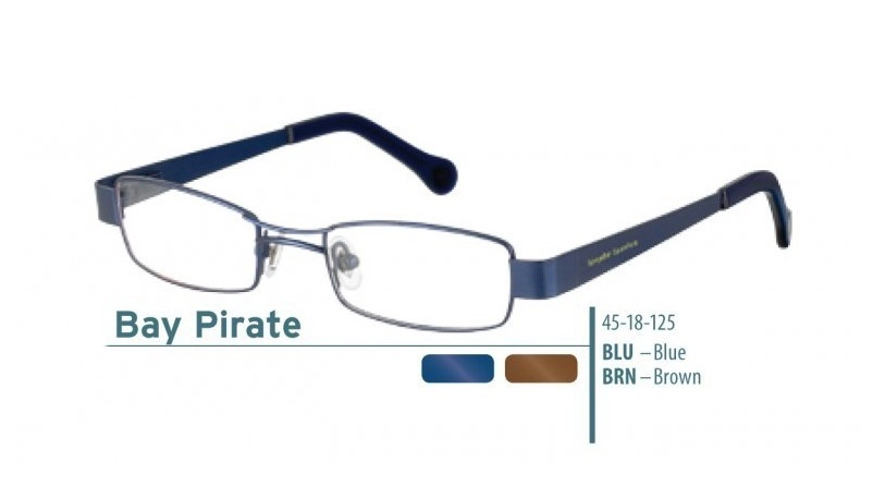 משקפי ילדים ראיה בוב ספוג יוניסקס בובספוג מכנס מרובע BAY PIRATE כחול מלבניות