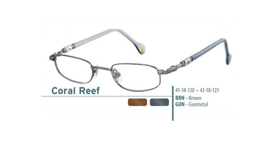 משקפי ילדים ראיה בוב ספוג יוניסקס בובספוג מכנס מרובע CORAL REEF אפור אובאליות