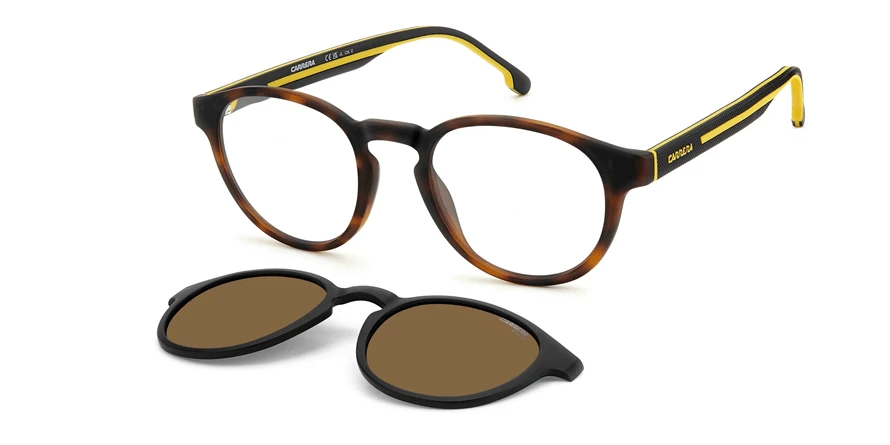 משקפי ראיה קאררה יוניסקס CA 8066/CS זהב, חום, מט עגולות