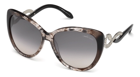 משקפי שמש רוברטו קוואלי לנשים kurumba 736S אפור, כסף oversized - אוברסייז, חתולי