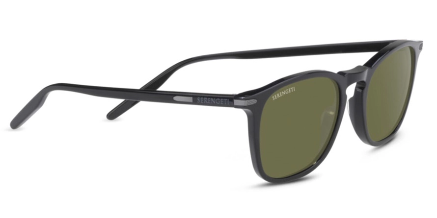 משקפי שמש סרנגטי יוניסקס Delio מבריק, שחור עגולות