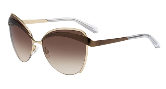 משקפי שמש כריסטיאן דיור לנשים eyes1 eyes1 זהב, חום oversized - אוברסייז, חתולי