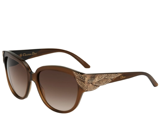 משקפי שמש כריסטיאן דיור לנשים granbal חום, כסף חתולי