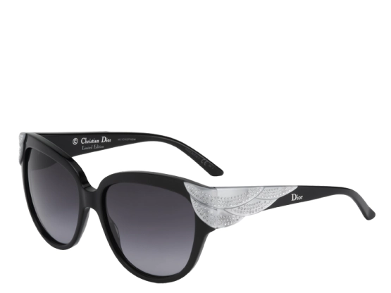 משקפי שמש כריסטיאן דיור לנשים granbal כסף, שחור חתולי
