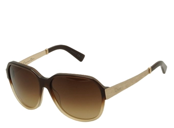 משקפי שמש כריסטיאן דיור לנשים Soie 1 בהיר, חום עגולות