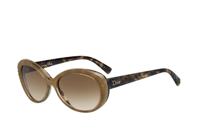 משקפי שמש כריסטיאן דיור לנשים Taffetas 3 בהיר, חום, מנומר אובאליות, חתולי